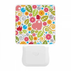 Night Light, A Colorful Floral Pattern With Hearts And Leaves. -Nuas Diy Shop 81057a3f50ad203779b27600367e5e4efbf107ba