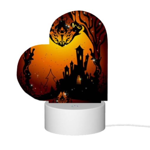 Love Acrylic Night Light, A Castle With A Moon In The Background. -Nuas Diy Shop 810ce4d73989c088b057a6805c849692d26b1b13