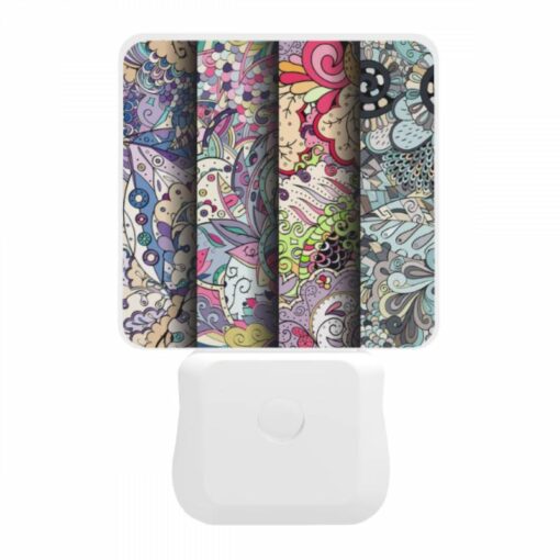 Night Light, Four Colorful Designs Of Flowers Are Displayed In A Row. -Nuas Diy Shop 8255449c354908a57a9f0a0ccb56a45ddbd2fe41