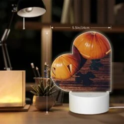 Love Acrylic Night Light, A Pumpkin With A Face Drawn On It Sits On A Table With Other Pumpkins. 7 Love Acrylic Night Light, A Pumpkin With A Face Drawn On It Sits On A Table With Other Pumpkins. -Nuas Diy Shop 82b6fecd15539a0adbcab6efdebdf3a89314d2e3