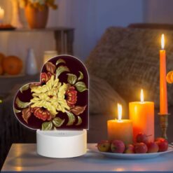 Love Acrylic Night Light, A Colorful Flower Design With Yellow -Nuas Diy Shop 82d7f42b6983cbace646a1bde3d27c2bf0565bbe
