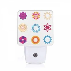 Night Light, A Collection Of Colorful Geometric Shapes.