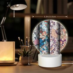 Round Acrylic Night Light, Three Colorful Designs Are Displayed On A Row. -Nuas Diy Shop 836223f4f6888c9c3be3fc42aa3b4aefedf67c88