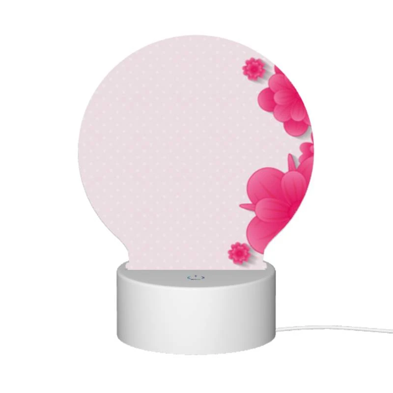 Round Acrylic Night Light, A pink flower with a yellow center. Round Acrylic Night Light, A Pink Flower With A Yellow Center. -Nuas Diy Shop 83a6e3b9f495581af8dada2e76f969ffd9825435