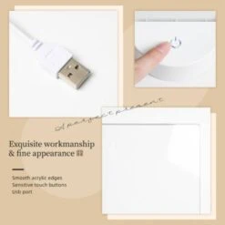 Rectangular Acrylic Night Light, A Picture Of Flowers With A White Background. -Nuas Diy Shop 8436a167d9f66077c23b7de8fb888cefdb9fdbfa 23