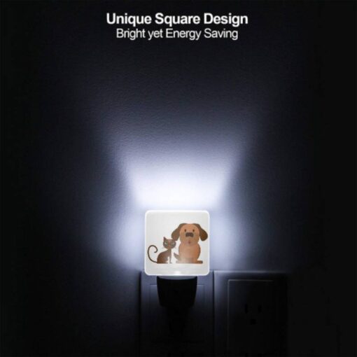 Night Light Set Of 2, A Cat And A Dog Are Sitting Next To Each Other. -Nuas Diy Shop 84885cd7b31aaede2fe56cb1069f23eaf1d02513