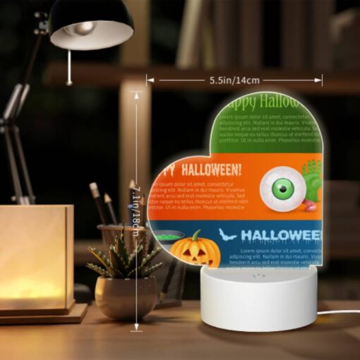 Love Acrylic Night Light, A Colorful Poster With Four Different Halloween Images. -Nuas Diy Shop 85231197e8a55afb31074be0eaca5228b39adbf3