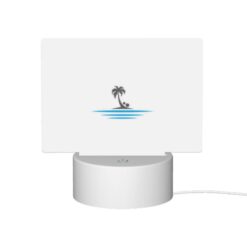 Rectangular Acrylic Night Light, A Simple Logo Of A Palm Tree On A Beach. -Nuas Diy Shop 85272211bc49345868aa73ed2513108468bc275b