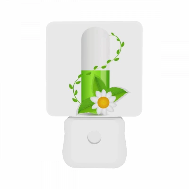 Night Light Set of 2, A green pill with a flower on it. Night Light Set Of 2, A Green Pill With A Flower On It. -Nuas Diy Shop 854763ad7f4a43dcee64f1a1d0f3faafb1d29efd