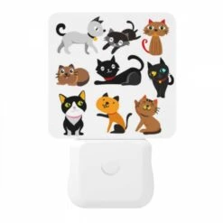 Night Light, A Collection Of Cats In Various Poses And Colors. 10 Night Light, A Collection Of Cats In Various Poses And Colors. -Nuas Diy Shop 8583b50219c8d8fc0e47da4296afb695ff612f1d