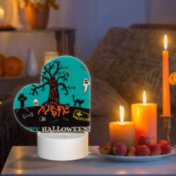 Love Acrylic Night Light, A Tree With A Skull On It And A Bone In Front Of It. -Nuas Diy Shop 85c47854265295781cb504dde93eb6321efb8c68