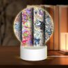 Round Acrylic Night Light, Four Different Colored Designs Of Swirls And Patterns. -Nuas Diy Shop 85da1afcd8994a03600b46733b2e1ad4c8ad2f85