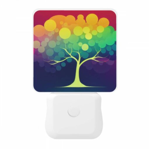 Night Light, A Colorful Tree With A Yellow -Nuas Diy Shop 8720d3a48d40a4c8b3c47f9121fc780b5ba7fda5