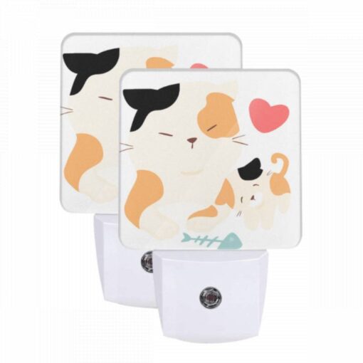 Night Light Set Of 2, A Cat And A Kitten Are Sitting Together. -Nuas Diy Shop 884745ea80d534f5724d9e25bf1a60cd75890bbf