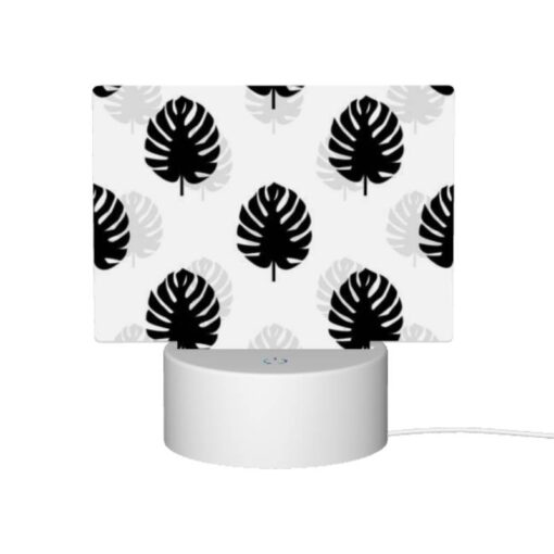 Rectangular Acrylic Night Light, A Pattern Of Trees With Black And White Leaves. -Nuas Diy Shop 88562b4f072c7be6ca6e12197b1f14ade82a22fa