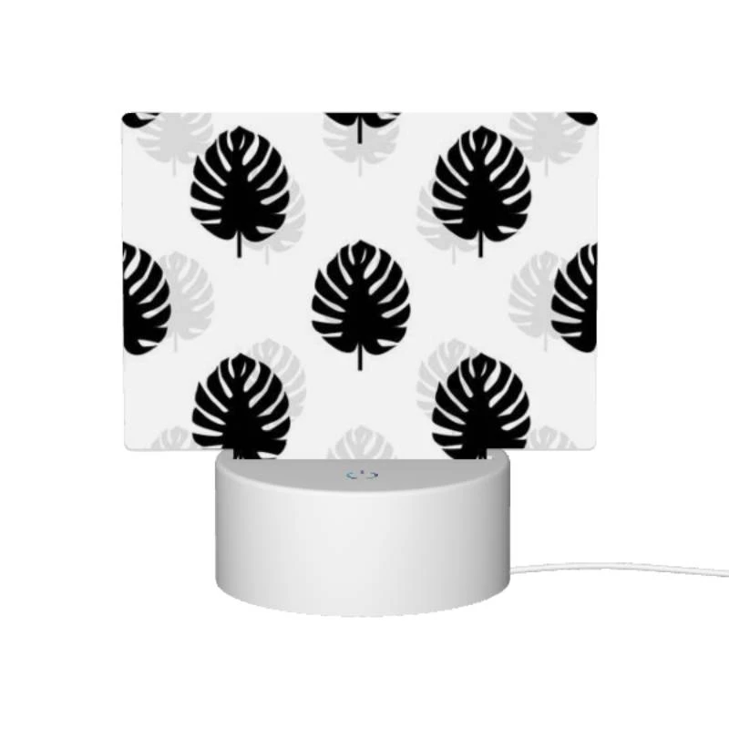 Rectangular Acrylic Night Light, A pattern of trees with black and white leaves. Rectangular Acrylic Night Light, A Pattern Of Trees With Black And White Leaves. -Nuas Diy Shop 88562b4f072c7be6ca6e12197b1f14ade82a22fa