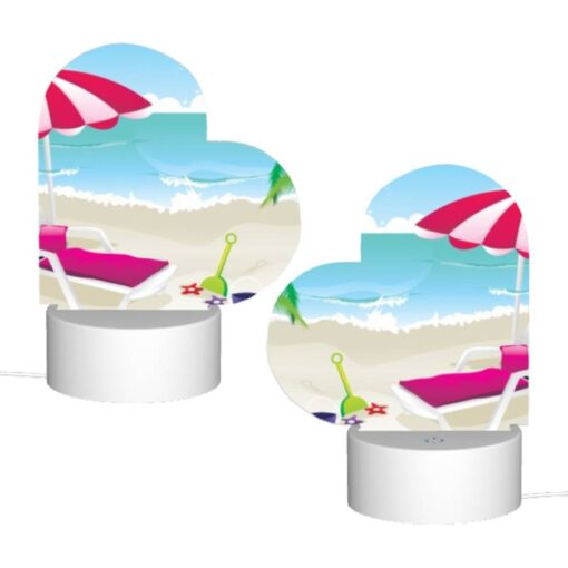 Love Acrylic Night Light, A Pink Umbrella Is Set Up On A Beach -Nuas Diy Shop 88ae67cd6f2044f279bf0b05328ddf1ee1c30258