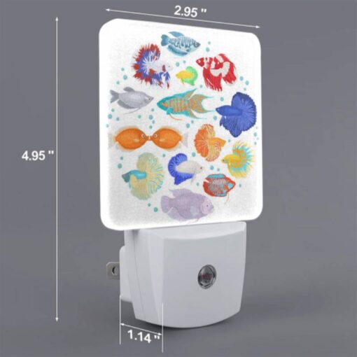 Night Light Set Of 2, A Colorful Collection Of Fish In A Circle. -Nuas Diy Shop 890ef3960f60ae71598299f8d6d64dcb6c11d564