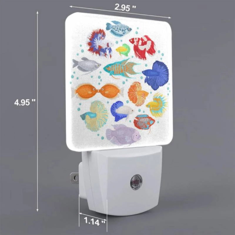 Night Light Set of 2, A colorful collection of fish in a circle. Night Light Set Of 2, A Colorful Collection Of Fish In A Circle. -Nuas Diy Shop 890ef3960f60ae71598299f8d6d64dcb6c11d564