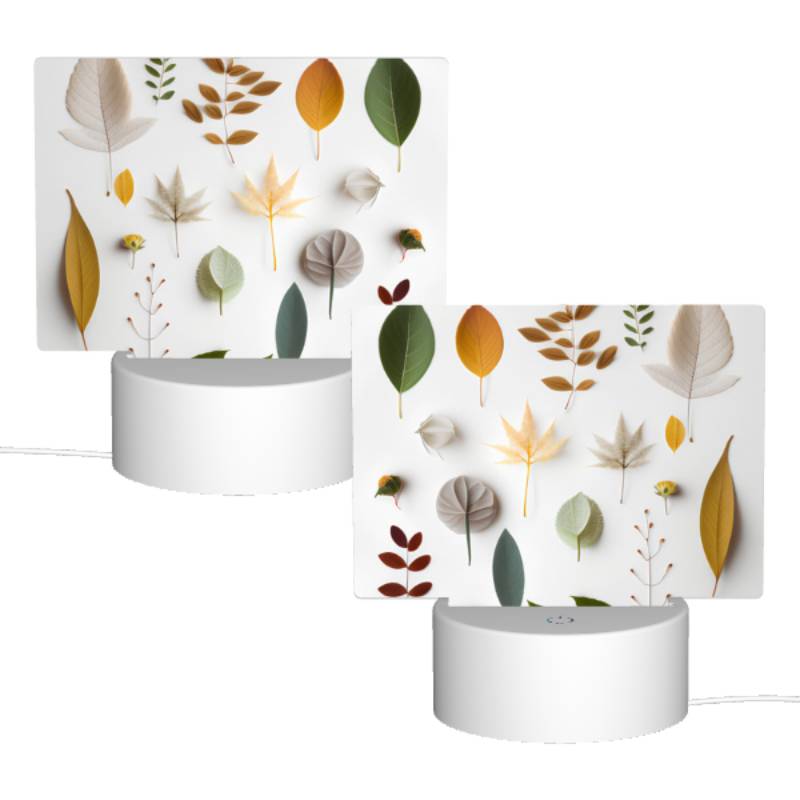 Rectangular Acrylic Night Light, A collection of leaves in various colors and shapes. Rectangular Acrylic Night Light, A Collection Of Leaves In Various Colors And Shapes. -Nuas Diy Shop 89b4fb239645d1e4d22279e99ec952e4633811fe