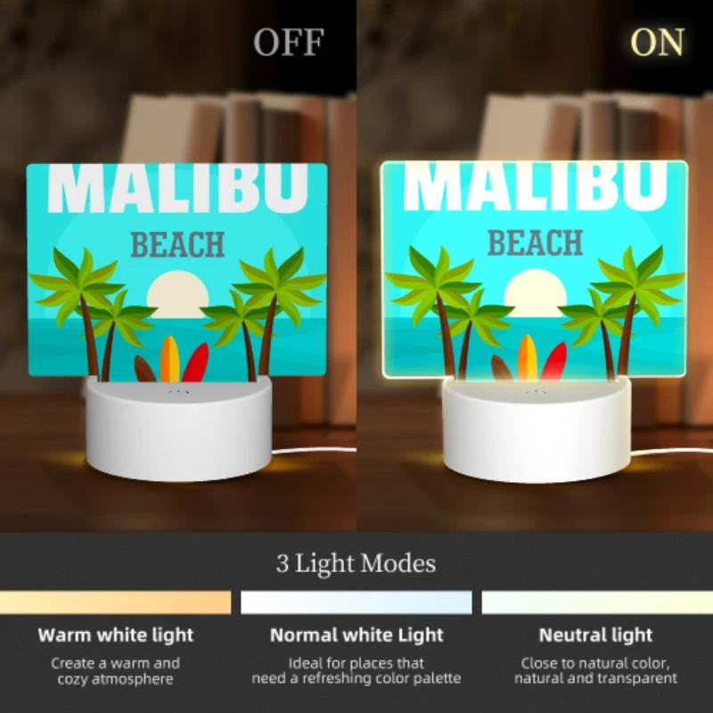 Rectangular Acrylic Night Light, A beach scene with a sunset and palm trees. Rectangular Acrylic Night Light, A Beach Scene With A Sunset And Palm Trees. -Nuas Diy Shop 8a31dde0fd1b9361dc33c379521ca3270c69f2fe