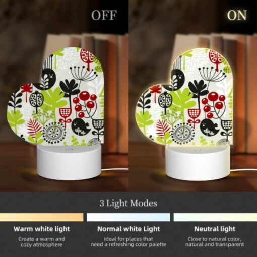 Love Acrylic Night Light, A Colorful Floral Pattern With A Variety Of Plants And Flowers. -Nuas Diy Shop 8a3939111c1817e4d0d47d1cec10327e13fc6aa6