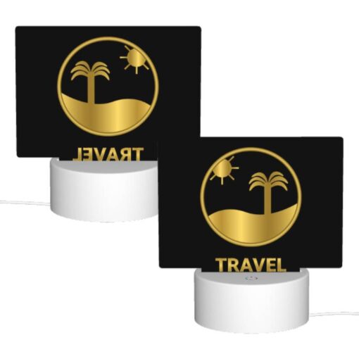 Rectangular Acrylic Night Light, A Logo For A Travel Company. -Nuas Diy Shop 8a7a45d00dfd4f929058dc9a79cac4d14a0e74ab