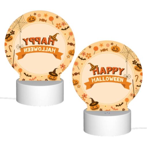 Round Acrylic Night Light, A Round Sign With A Witch's Hat And A Broomstick On It -Nuas Diy Shop 8aa598d2055919e6e8688546e4a6bdd05f28a960