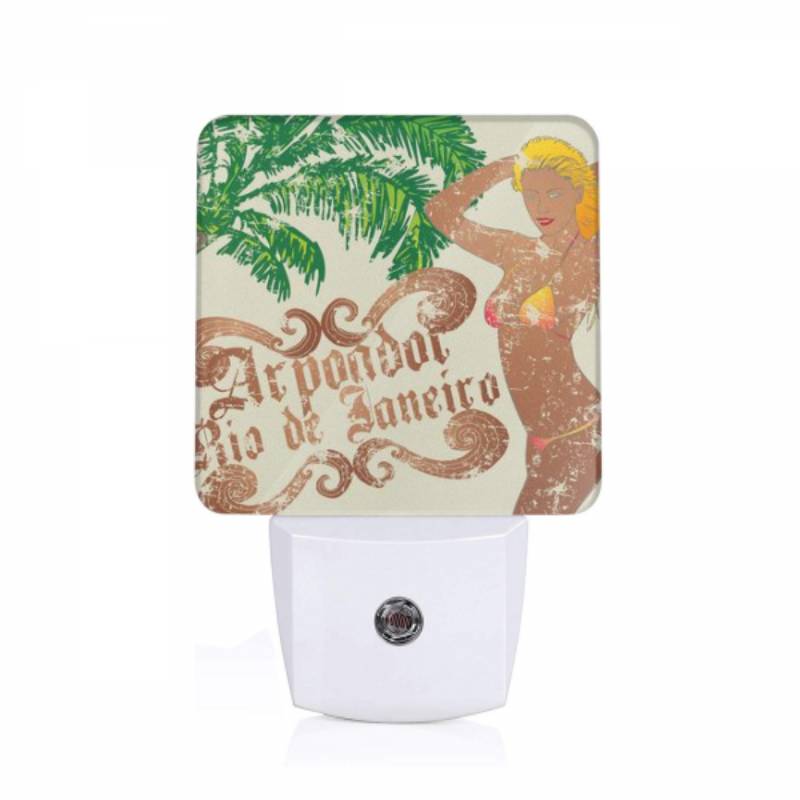 Night Light, A woman in a bikini is standing in front of a palm tree. Night Light, A Woman In A Bikini Is Standing In Front Of A Palm Tree. -Nuas Diy Shop 8b5405390198832d122f3131428d97d31c4ded91