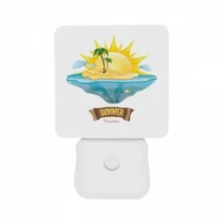 Night Light Set Of 2, A Sunny Beach With A Palm Tree And A Yellow Sun. 10 Night Light Set Of 2, A Sunny Beach With A Palm Tree And A Yellow Sun. -Nuas Diy Shop 8beec956ec74d6817240a9b71d2b7e9464316201