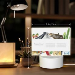 Rectangular Acrylic Night Light, A Colorful Poster Of Mexico With A Variety Of Foods And Landmarks. -Nuas Diy Shop 8c6b660e1ce12b8eb14283bd826702d234df47cd