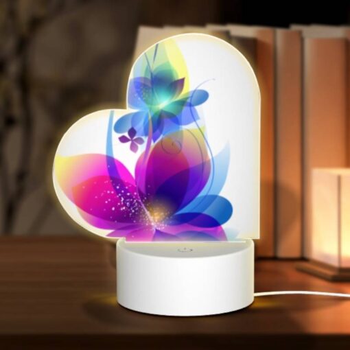 Love Acrylic Night Light, A Colorful Flower With A Blue Center And Yellow Petals. -Nuas Diy Shop 8cb7b9daf5fa4d947ddf0e987279e180791a033e