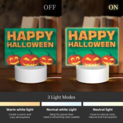 Rectangular Acrylic Night Light, Three Pumpkins With Smiling Faces On Them -Nuas Diy Shop 8d6b904ea48491ea6c6f3662c2995effec0ba895