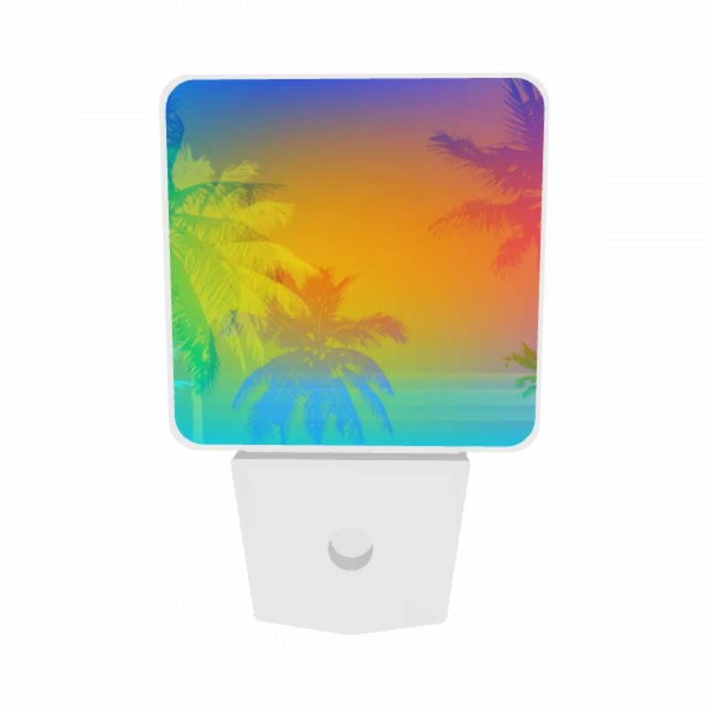 Night Light Set of 2, A colorful sunset with palm trees in the background. Night Light Set Of 2, A Colorful Sunset With Palm Trees In The Background. -Nuas Diy Shop 8e018df56da99ccdec27579930630d130db7f9f6