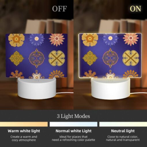 Rectangular Acrylic Night Light, A Collection Of Six Different Flower Designs. -Nuas Diy Shop 8e86beb7fe00aba910e8c6c95667911221d474b1