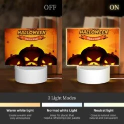 Rectangular Acrylic Night Light, Three Pumpkins With Scary Faces On Them. 4 Rectangular Acrylic Night Light, Three Pumpkins With Scary Faces On Them. -Nuas Diy Shop 8eb1383e412947473d3984db749562871e564005