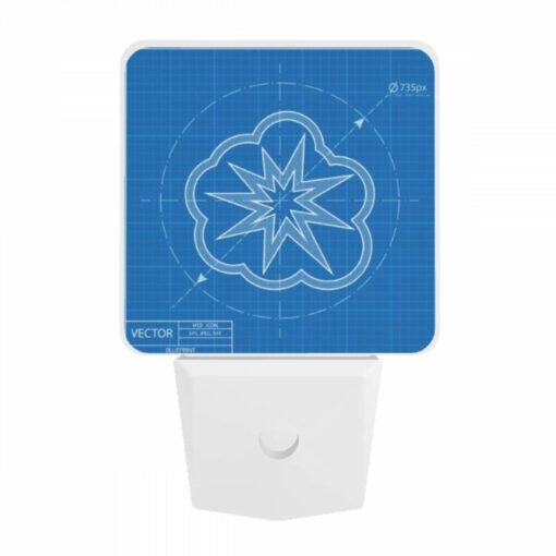 Night Light, A Blueprint Of A Star With A Circle In The Middle. -Nuas Diy Shop 8eb9d18ccea58a6fcbff68f124635cc266268f3c