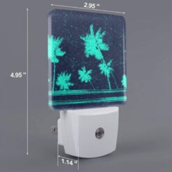 Night Light, A Blue And Green Image Of Palm Trees. -Nuas Diy Shop 8f1955cf93bca1411adf4929445fbcfa47ae6ff0