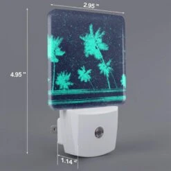Night Light, A Blue And Green Image Of Palm Trees. 3 Night Light, A Blue And Green Image Of Palm Trees. -Nuas Diy Shop 8f1955cf93bca1411adf4929445fbcfa47ae6ff0