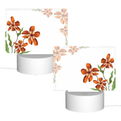 Rectangular Acrylic Night Light, A Picture Of Flowers With A White Background. -Nuas Diy Shop 8f222d98d8ce69c31e6fec49e1c607f0e161bdb0