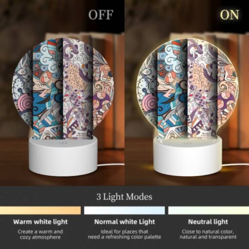 Round Acrylic Night Light, Three Colorful Designs Are Displayed On A Row. -Nuas Diy Shop 8f34604406ae8de64d2a7d1794644f1b50a08639
