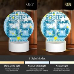 Round Acrylic Night Light, A Blue And Yellow Shirt With The Number 66 On It. -Nuas Diy Shop 8f87da92d4e3c8753342cb97c2b0929eebb64e3b