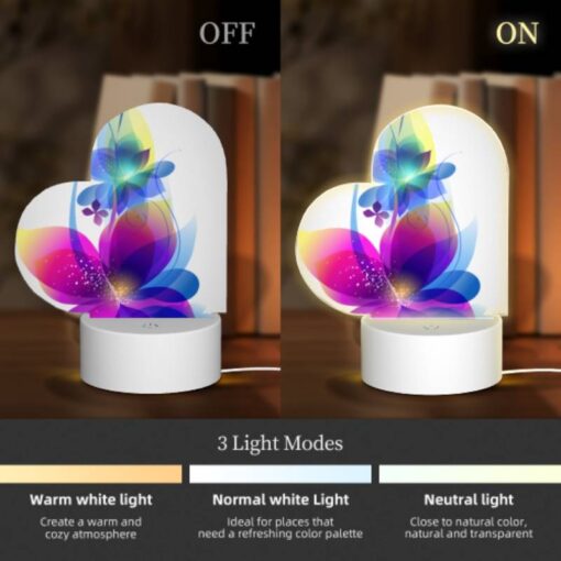 Love Acrylic Night Light, A Colorful Flower With A Blue Center And Yellow Petals. -Nuas Diy Shop 8fd2723b82cdc42f16c9edb74f398c8d60af9789