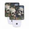 Night Light Set Of 2, Two Skulls Are Sitting In The Grass -Nuas Diy Shop 8fdc2953fd14130d361776697bfb1a75068dda3e