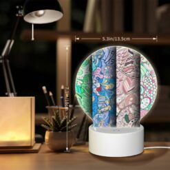 Round Acrylic Night Light, Four Colorful Designs Are Displayed On A Row. -Nuas Diy Shop 8ff62c5c2a834b07edf3b9589f84d635e91c88e1