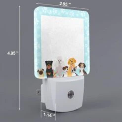 Night Light, A Group Of Dogs And A Cat Are Standing In Front Of A White Frame. -Nuas Diy Shop 906abd869fee60b42421612ec398609e307376ec