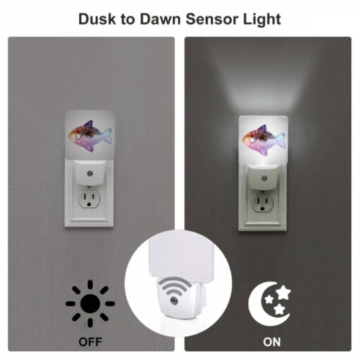 Night Light Set Of 2, A Fish With A Purple And Pink Body. -Nuas Diy Shop 909ca5dd1911640ca253fc3d31b80052e1cb8a93