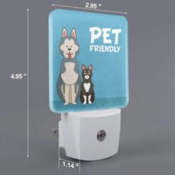 Night Light, A Black And White Cat And A Dog Are Standing Next To Each Other. -Nuas Diy Shop 9136d00bb822d38334f56b7b88eae1feb237f791