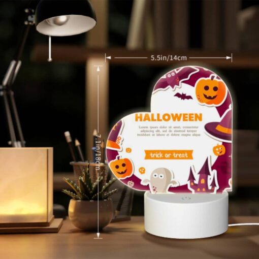 Love Acrylic Night Light, A Halloween Poster With Various Stickers And Images. -Nuas Diy Shop 9146d7968014aaead7b665082f20b52d38873dcf