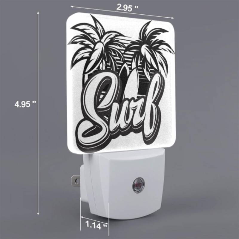 Night Light Set of 2, A logo for surfing with a house and palm trees. Night Light Set Of 2, A Logo For Surfing With A House And Palm Trees. -Nuas Diy Shop 915675b61900ee32418ad9d1d625fcc39e0542ae